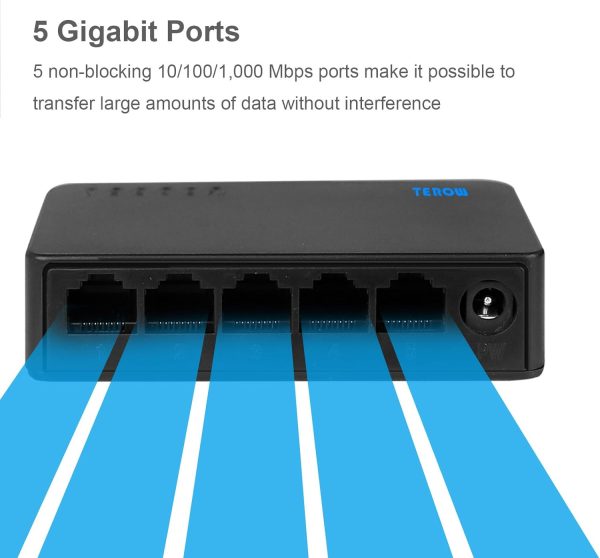 TEROW 5 Port 1G-B Gigabit Ethernet Switch-5