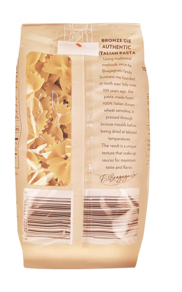 Bragagnolo Farfalle Pasta Bronze Drawn Italian Durum Wheat-2