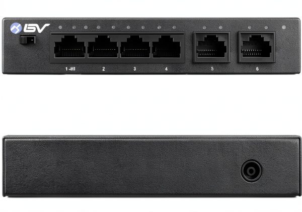 BV-Tech PoE Switch 4-Port Metal Housing with Hi-PoE-1