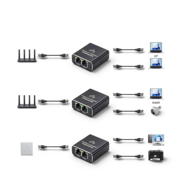 Ethernet Splitter Duopurui Gigabit Alloy Adapter-2