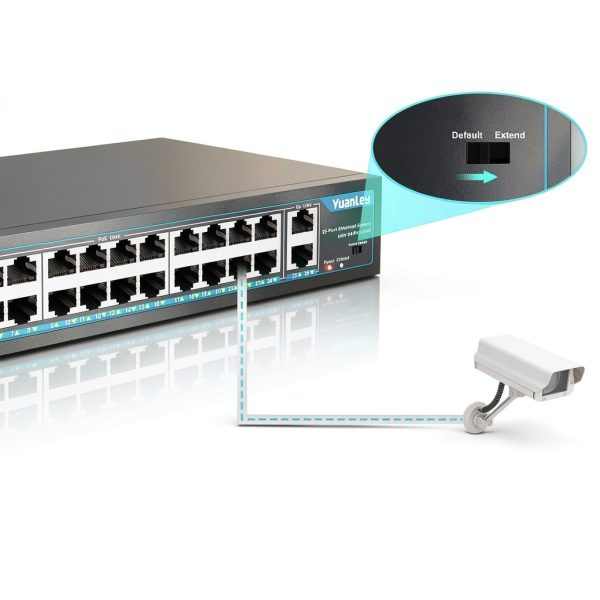 YuanLey PoE Switch 26 Port Metal Design Business-3