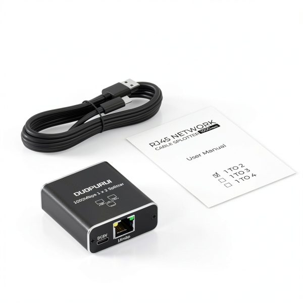 Ethernet Splitter Duopurui Gigabit Alloy Adapter-8