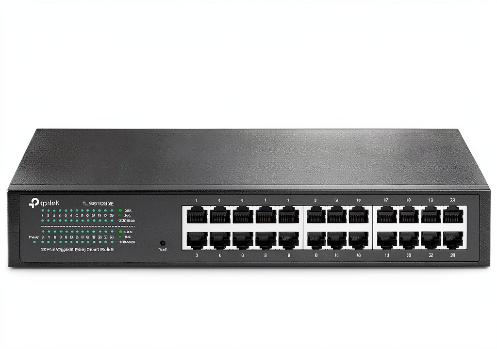TP-Link TL-SG1024DE installed in a server rack