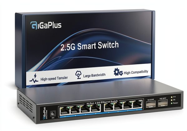 GiGaPlus 2.5G Unmanaged Switch Metal Case 8 Port-0