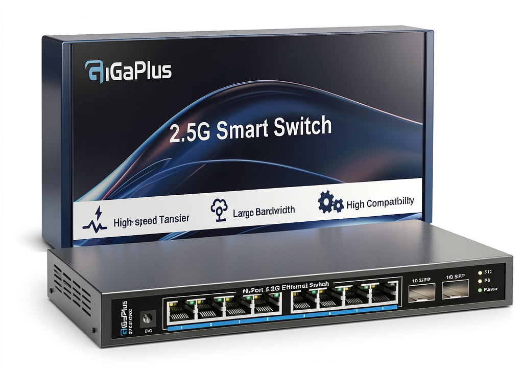 GiGaPlus 2.5G Unmanaged Switch front view