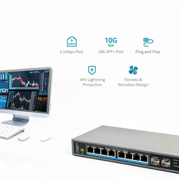 GiGaPlus 2.5G Unmanaged Switch Metal Case 8 Port-5