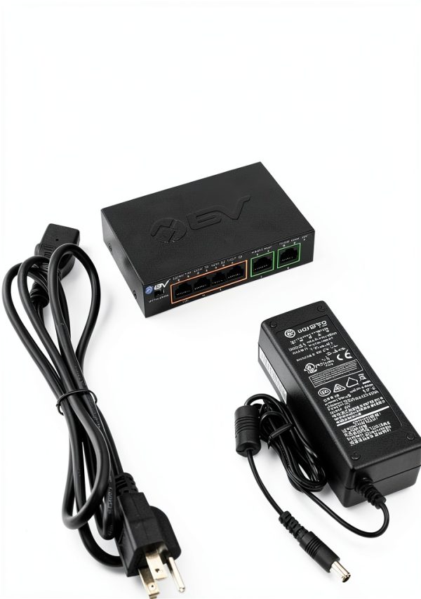 BV-Tech PoE Switch 4-Port Metal Housing with Hi-PoE-5