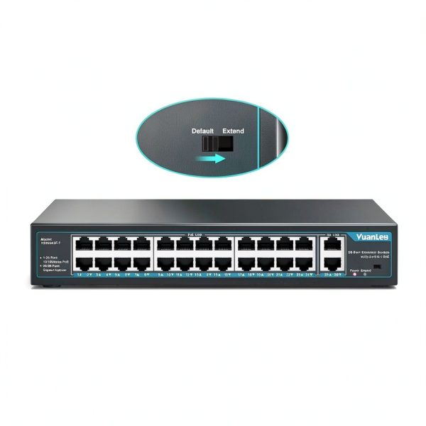YuanLey PoE Switch 26 Port Metal Design Business-2