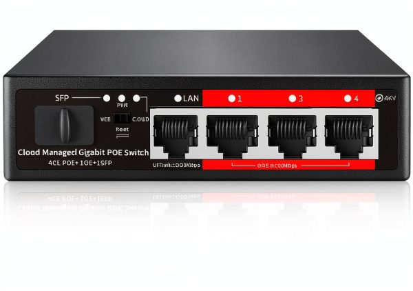 Gigabit PoE Switch STEAMEMO Metal Case 5 Port-0