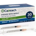 30 Pack 1mL Syringe Needle 25G 1in Careach Durable Lab Injection-0