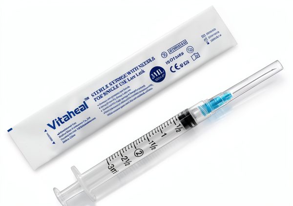 3ml Sample Syringe 23Ga 1.5in Luer Lock Vitaheal Pack of 100-5