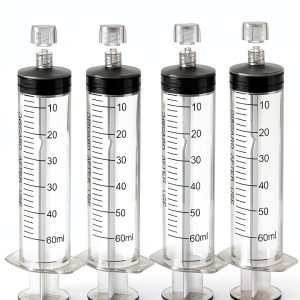 Luer Lock Syringe 60ml - Sterile Disposable Syringes without Needles (10 Pack), Individual Sealed Packaging-0