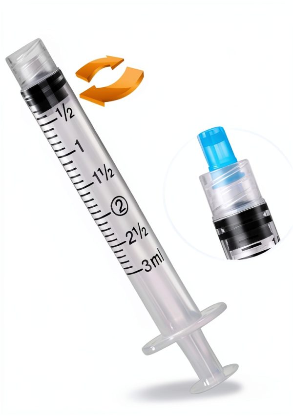 3ml Sample Syringe 23Ga 1.5in Luer Lock Vitaheal Pack of 100-3