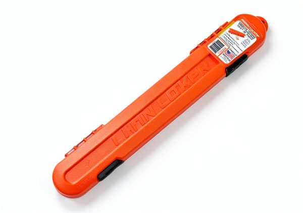 Original Chainsaw Chain Storage - Universal Portable Saw Chain Holder Case for Chains up to 20” Blades - Stacks 2 Inches Deep, Holds Minimum 8 Chains, Made in USA - Orange - Holiday Gift for Family-4