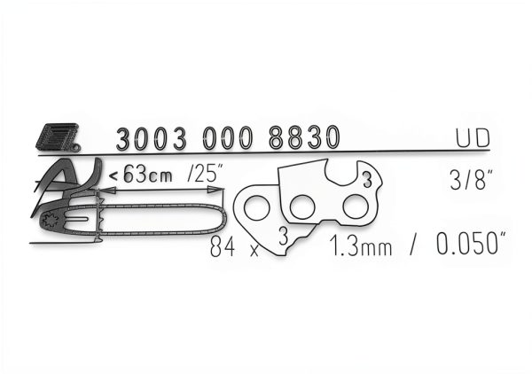 Stihl 33RS-84 2PK, 3/8" .050 Gauge, 84 Drive Links, 25", Rapid Super, Professional Saw Chain, 3623-005-0084-4