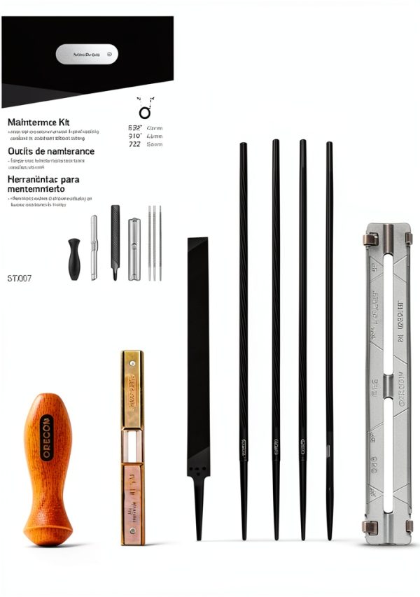 Oregon Universal Chainsaw Field Sharpening Kit, Chainsaw Chain Sharpener with 5/32-Inch (4 mm), 3/16-Inch (4.8 mm), & 7/32-Inch (5.5 mm) Round Files, Flat File, Handle, Filing Guide & Pouch (617067)-1