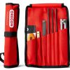 Oregon Universal Chainsaw Field Sharpening Kit, Chainsaw Chain Sharpener with 5/32-Inch (4 mm), 3/16-Inch (4.8 mm), & 7/32-Inch (5.5 mm) Round Files, Flat File, Handle, Filing Guide & Pouch (617067)-0