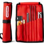 Oregon Universal Chainsaw Field Sharpening Kit, Chainsaw Chain Sharpener with 5/32-Inch (4 mm), 3/16-Inch (4.8 mm), & 7/32-Inch (5.5 mm) Round Files, Flat File, Handle, Filing Guide & Pouch (617067)-0