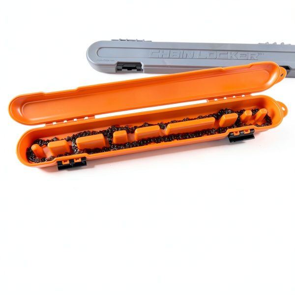 Original Chainsaw Chain Storage - Universal Portable Saw Chain Holder Case for Chains up to 20” Blades - Stacks 2 Inches Deep, Holds Minimum 8 Chains, Made in USA - Orange - Holiday Gift for Family-7