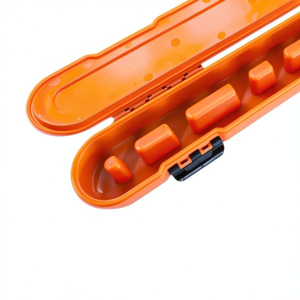 Original Chainsaw Chain Storage - Universal Portable Saw Chain Holder Case for Chains up to 20” Blades - Stacks 2 Inches Deep, Holds Minimum 8 Chains, Made in USA - Orange - Holiday Gift for Family-5