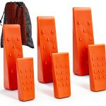 6 Pack Tree Felling Wedges with Spikes for Safe Tree Cutting – 3 Each-0