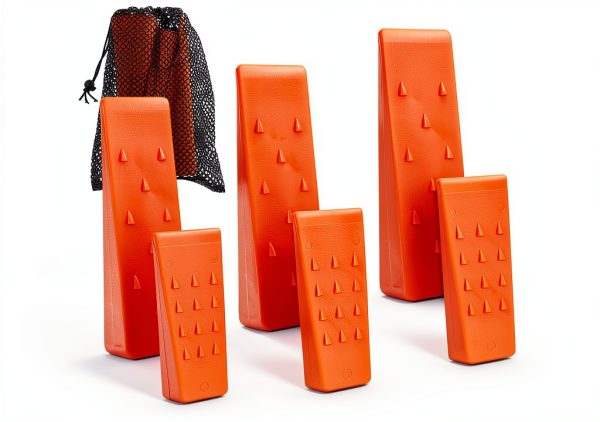 6 Pack Tree Felling Wedges with Spikes for Safe Tree Cutting – 3 Each-0