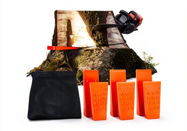 6 Pack Tree Felling Wedges with Spikes for Safe Tree Cutting – 3 Each-6