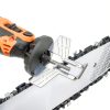 Sharp Pebble Electric Cordless Chainsaw Sharpener Kit - Comes with Chain Saw Sharpener Tool, 4 File Size Sharpening Wheels, Angle Attachment, Wrench & eBook-3